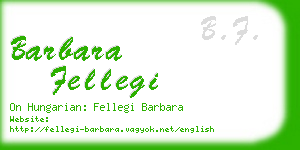 barbara fellegi business card